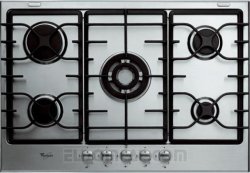 Whirlpool Piano Cottura A Gas 5 Fuochi Da Incasso 75 Cm In Acciaio Inox Tgml 761 Ix P 385066